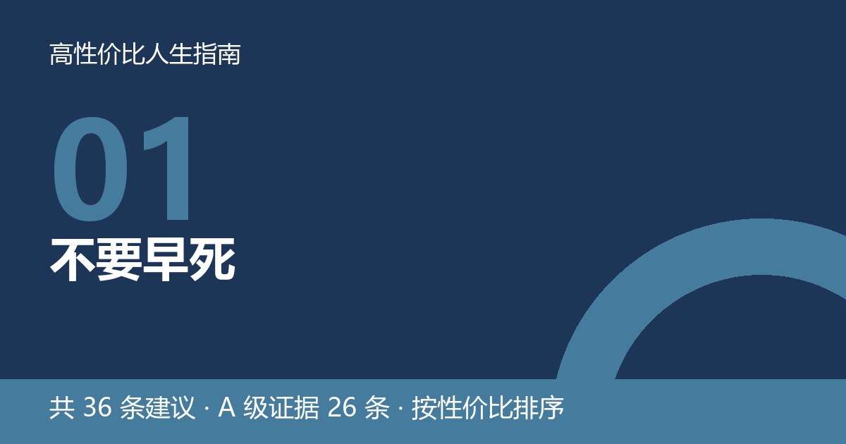 第 1 节封面：不要早死