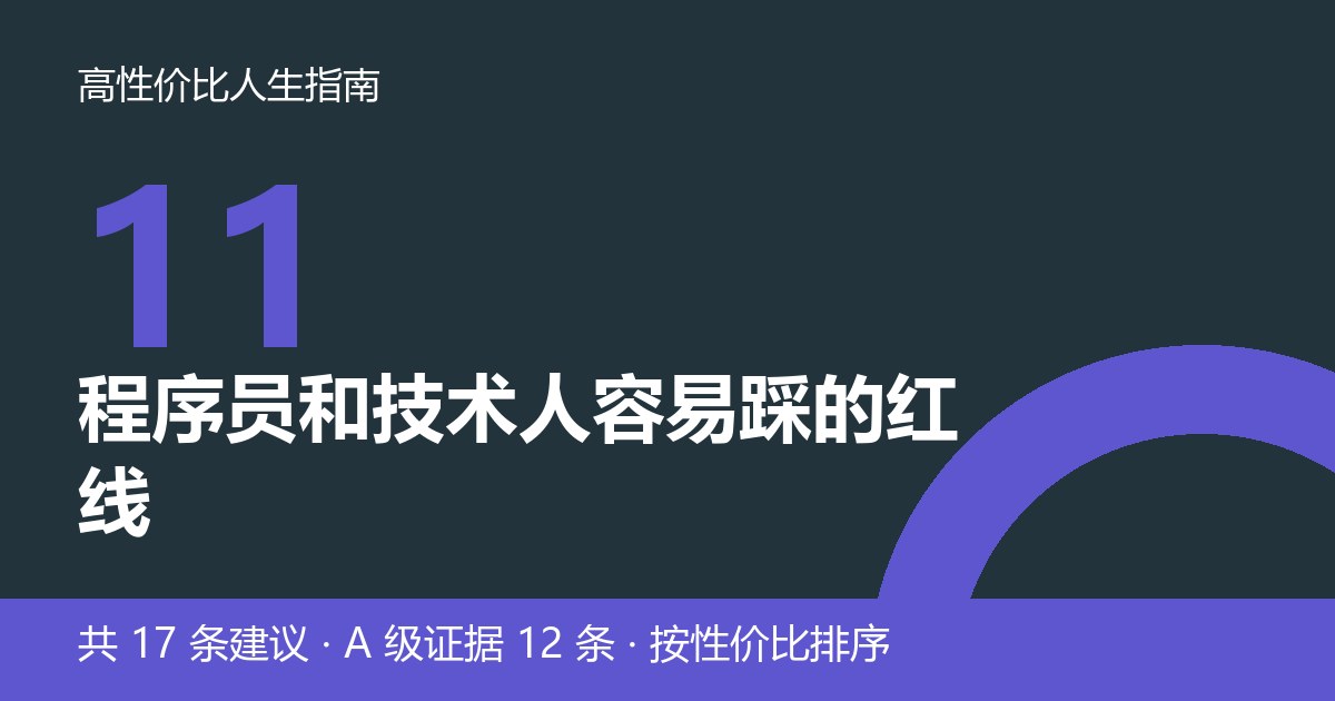 第 11 节封面：程序员和技术人容易踩的红线