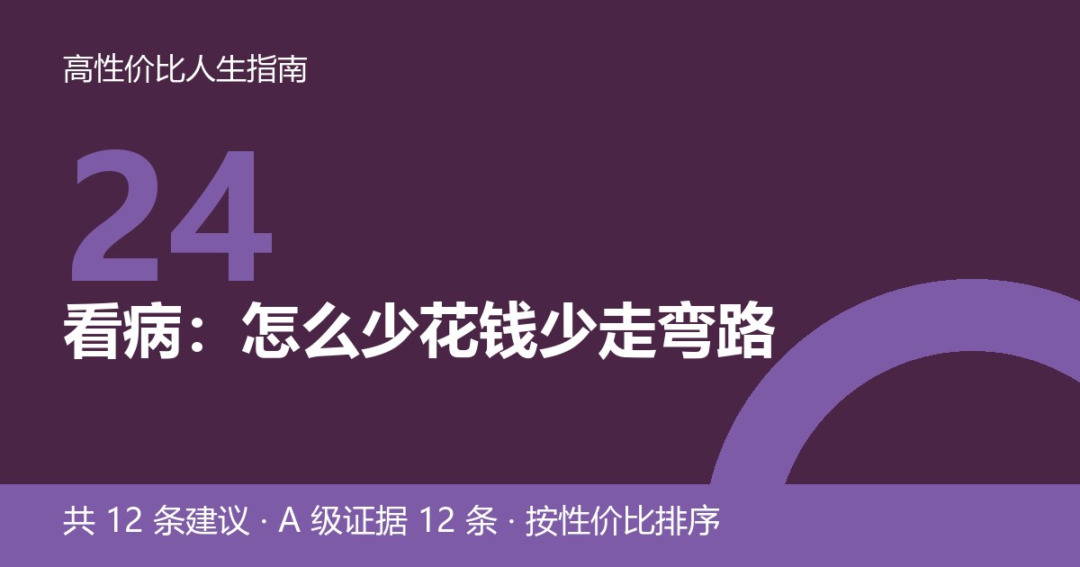 第 24 节封面：看病：怎么少花钱少走弯路