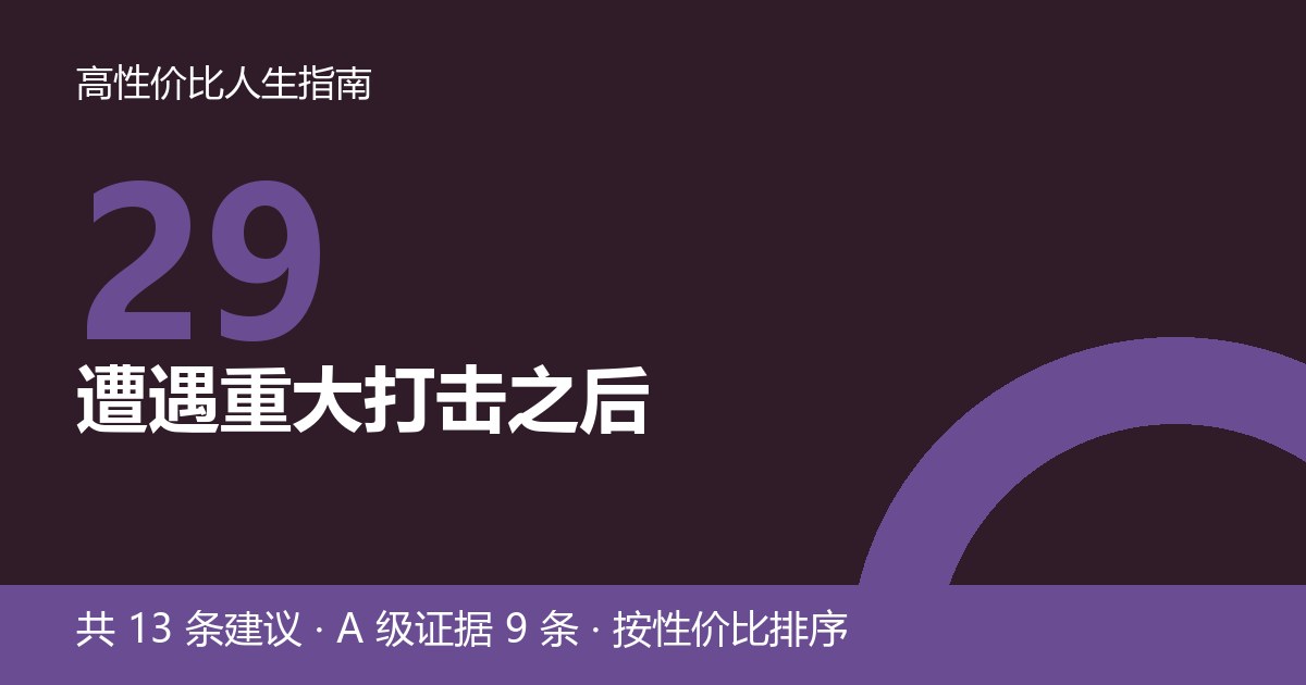 第 29 节封面：遭遇重大打击之后